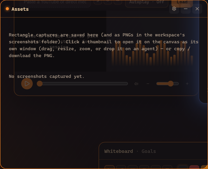 The Assets gallery: captures and generated media in one place